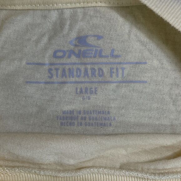 O'Neill T-Shirt Mens Large Yellow Graphic Print Short Sleeve Crew Neck Pullover - Picture 3 of 9